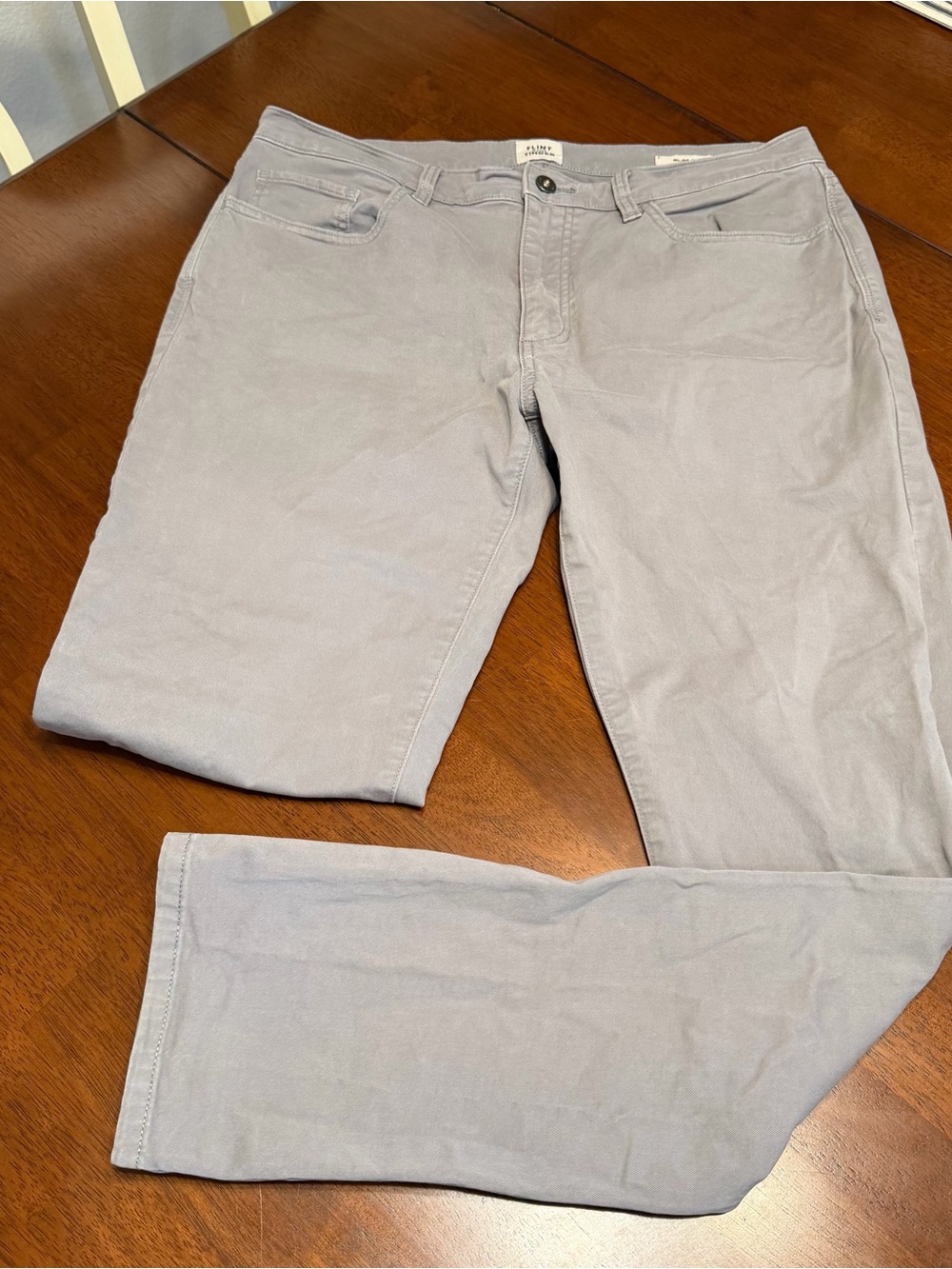 Flint and Tinder Mens Slim Fit Gray 365 Chino Pants Size 34X32 Huckberry Preppy